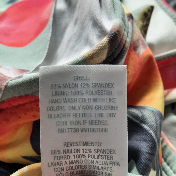 Kona Sol Swimsuit Women Size XL Extra Large Green Print 2 Piece Bikini Swimwear - Picture 11 of 11